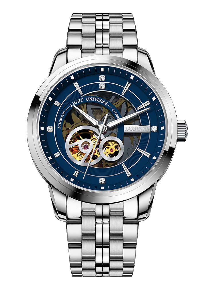 Lobinni Hollow Out Stainless Steel Automatic Wristwatch 42mm.