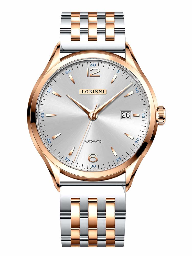Lobinni Mechanical Wristwatches For Men Stainless Steel 40mm.