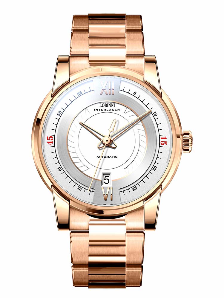 Lobinni Automatic Movement Man Mechanical Watch 41.5mm.