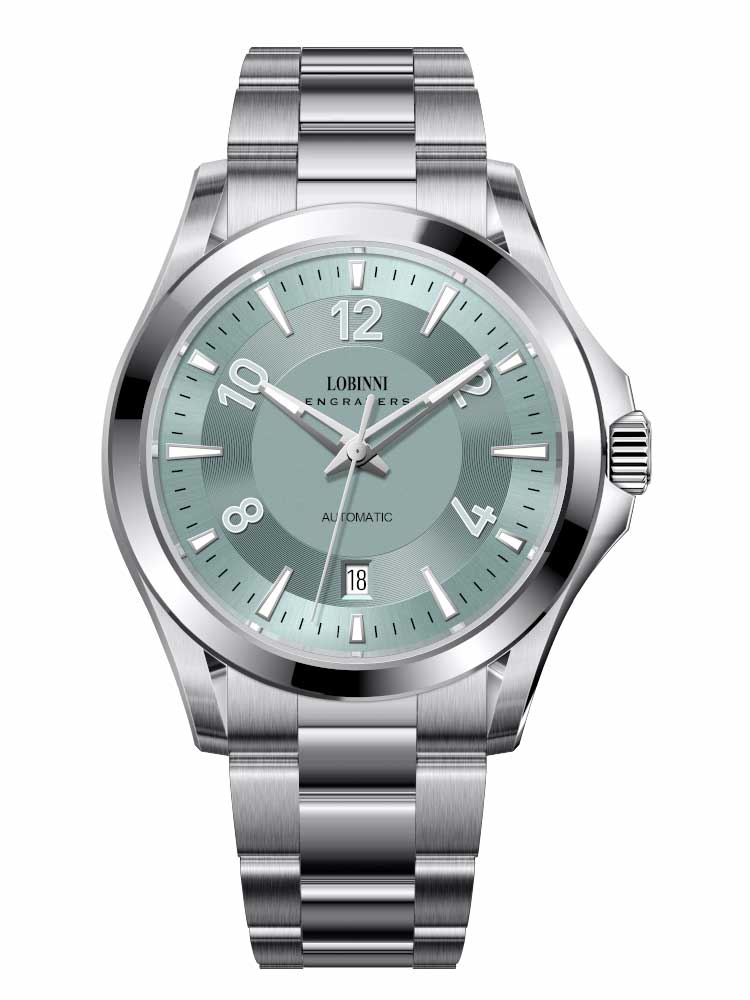 Lobinni Men Simple Date Display Waterproof Automatic Watch 41.5mm.