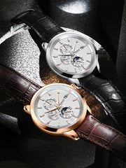 Borman Leather Men's Luxury Design Watches 42mm.