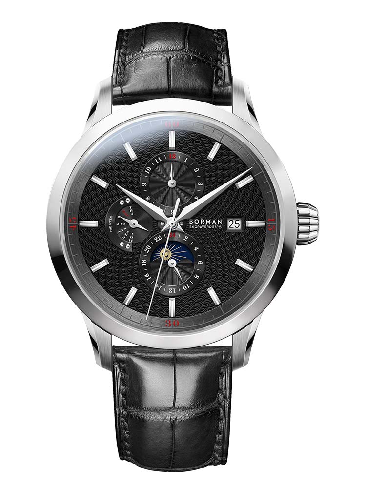 Borman Leather Men's Luxury Design Watches 42mm.