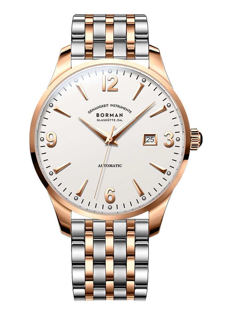 Borman Stainless Steel Men's Calendar Wristwatch 41mm.