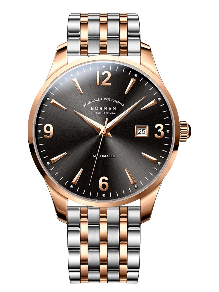 Borman Stainless Steel Men's Calendar Wristwatch 41mm.