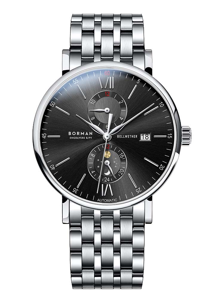 Borman Stainless Steel Original Design Mechanical Mens Watch 40mm.