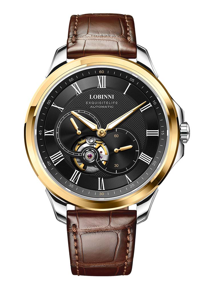 Lobinni 5ATM Leather Material Wrist Watch For Men 42mm.