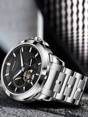 Lobinni Full-automatic Skeleton Luxury Mechanical Watches 42mm.