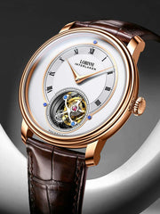 Lobinni Luxury Tourbillion Mechanical Wrist Watch 40mm.