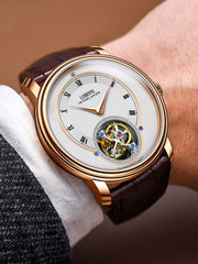 Lobinni Luxury Tourbillion Mechanical Wrist Watch 40mm.