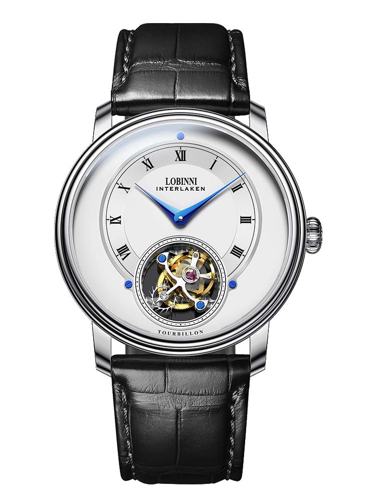 Lobinni Luxury Tourbillion Mechanical Wrist Watch 40mm.
