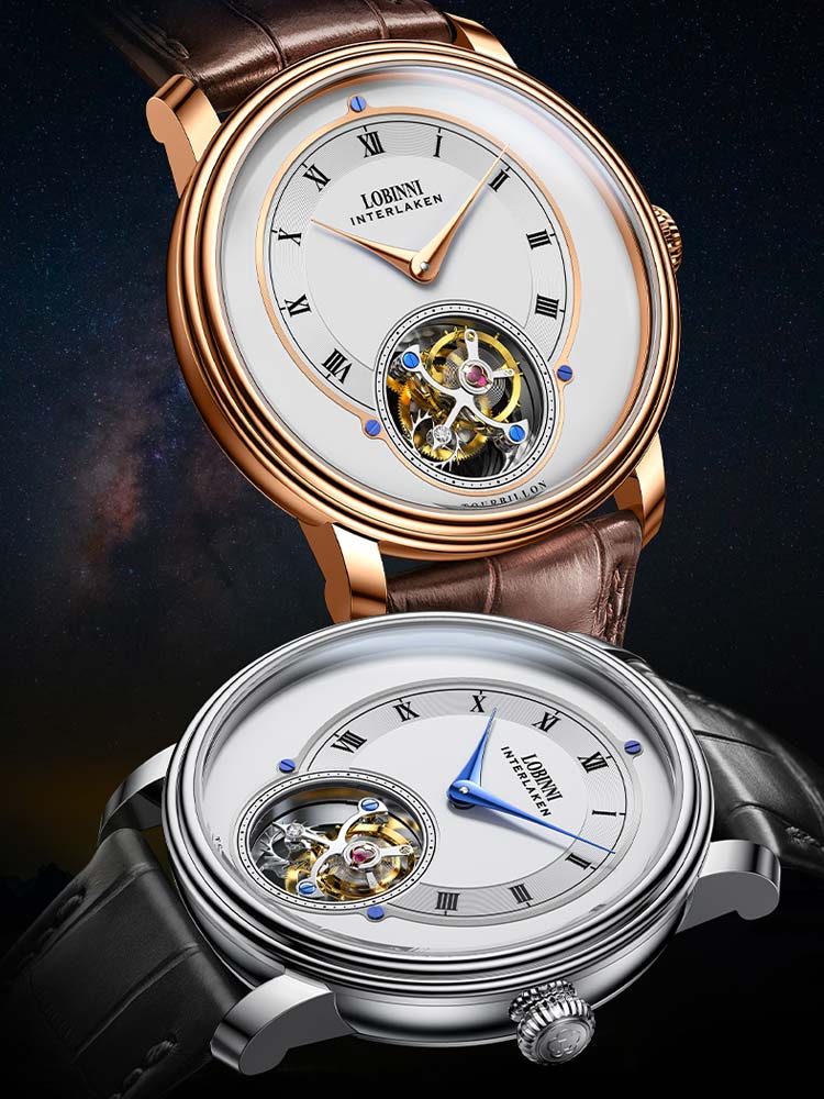 Lobinni Luxury Tourbillion Mechanical Wrist Watch 40mm.