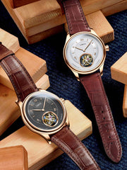 Lobinni Luxury Tourbillion Movement Automatic Waches 41mm.