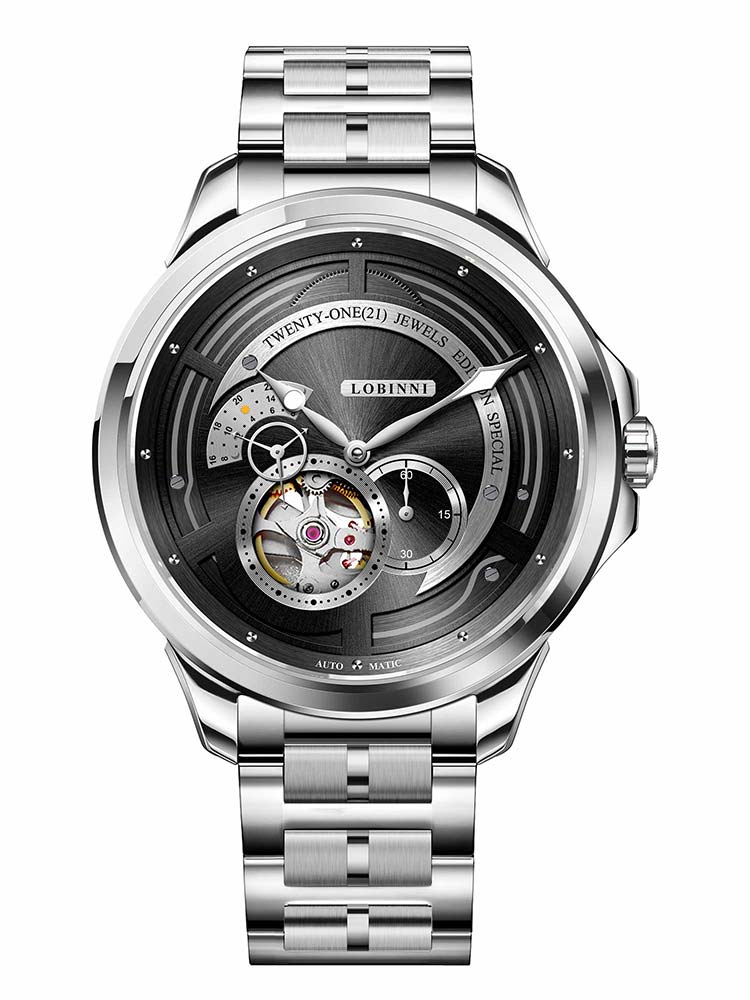Lobinni Men Automatic Timepiece Mechanical Watches 42mm.