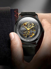 Lobinni Men's Skeleton Design Wrist Watches 41.5mm.