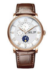 Lobinni Multi-function 24 Hours Mechanical Wrist Watches 40mm.