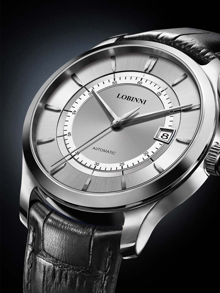 Lobinni Simple Design Mens Auto Mechanical Wristwatches 41.5mm.