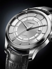 Lobinni Simple Design Mens Auto Mechanical Wristwatches 41.5mm.