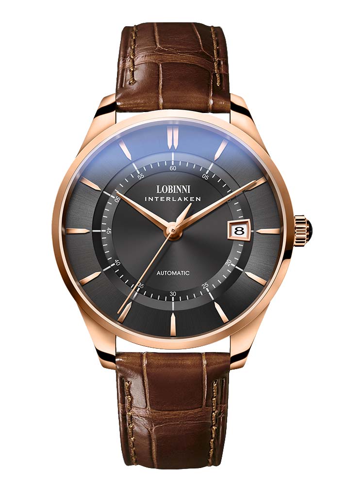 Lobinni Simple Design Mens Auto Mechanical Wristwatches 41.5mm.