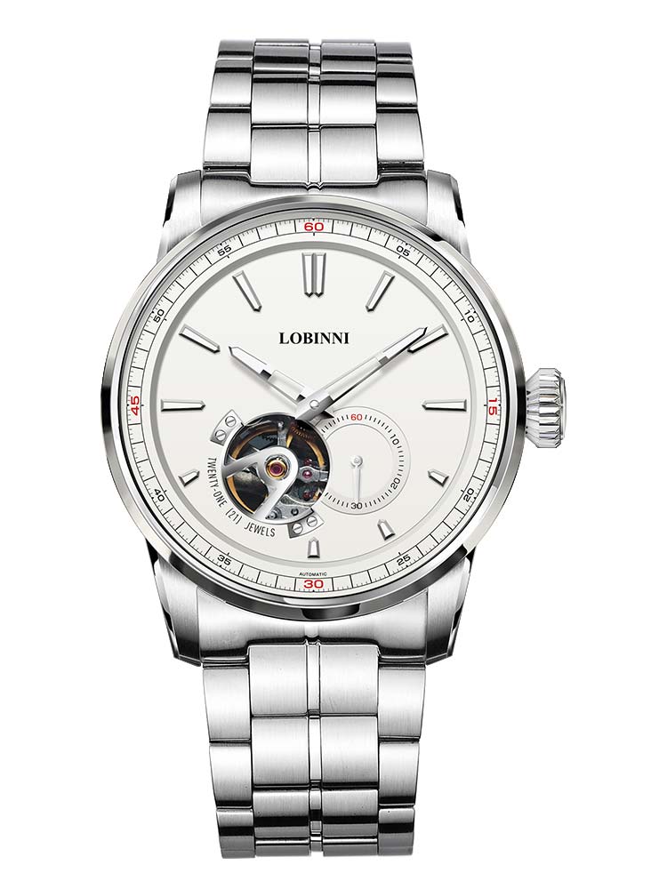 Lobinni Skeleton Second-hand Dial Automatic Watches 40mm.
