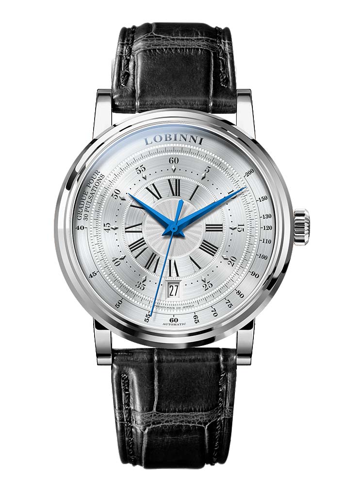 Lobinni Special Design Mechanical Leather Watches 40.5mm.