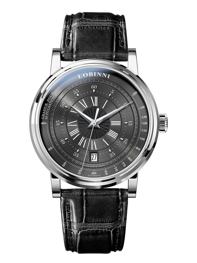 Lobinni Special Design Mechanical Leather Watches 40.5mm.