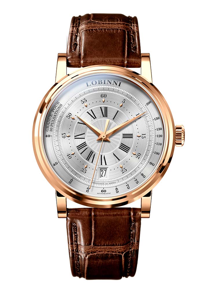 Lobinni Special Design Mechanical Leather Watches 40.5mm.