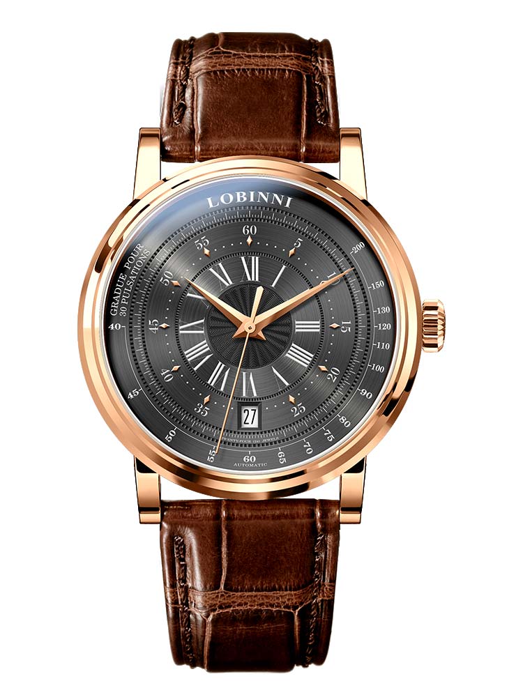 Lobinni Special Design Mechanical Leather Watches 40.5mm.