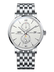 Lobinni Stainless Steel Waterproof Mechanical Wrist Watch 41mm.