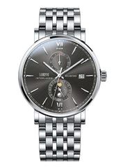 Lobinni Stainless Steel Waterproof Mechanical Wrist Watch 41mm.