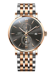 Lobinni Stainless Steel Waterproof Mechanical Wrist Watch 41mm.