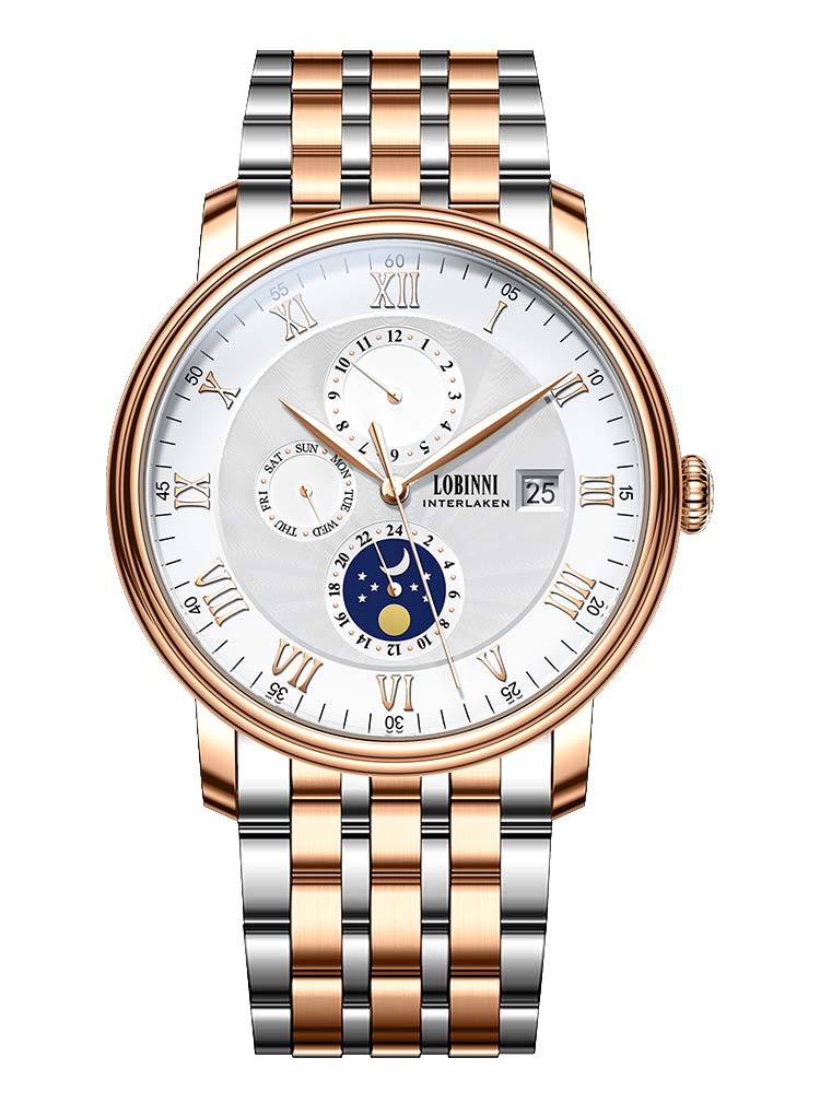 Lobinni Stainless Steel Wristwatches For Men 40mm.