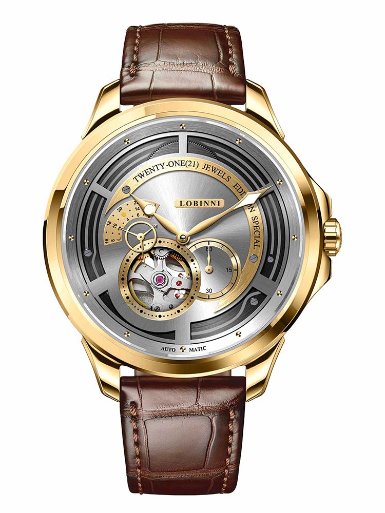 Lobinni Water Resistant Mens Automatic Wristwatches 42mm.