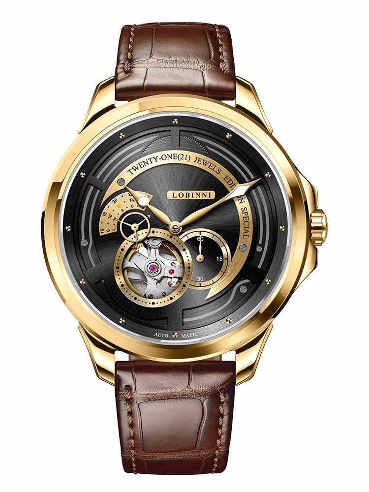 Lobinni Water Resistant Mens Automatic Wristwatches 42mm.