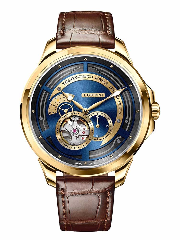 Lobinni Water Resistant Mens Automatic Wristwatches 42mm.