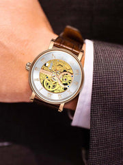 Lobinni Water-resistant  Skeleton Automatic Watch For Men 40.5mm.