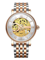 Lobinni Waterproof Skeleton Auto Movement Wristwatches For Men 40.5mm.