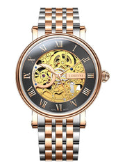Lobinni Waterproof Skeleton Auto Movement Wristwatches For Men 40.5mm.