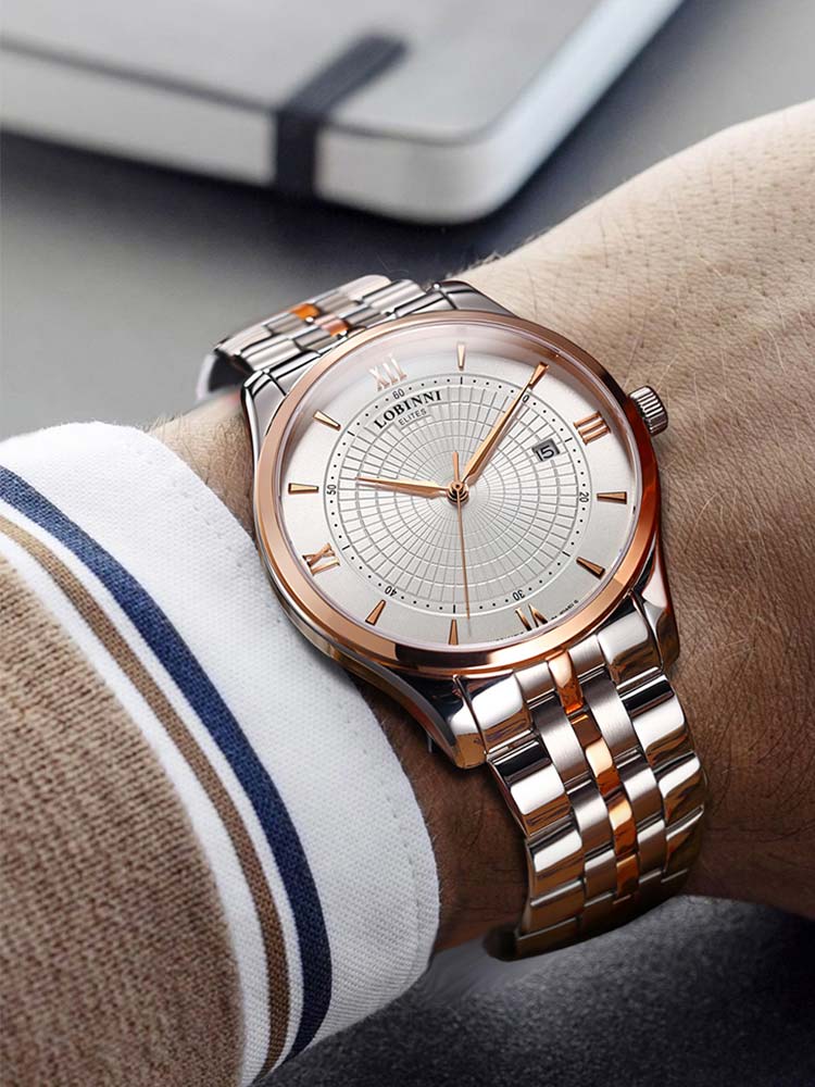 Lobinni Wrist Modern Design Men Automatic Wristwatches 40.5mm.