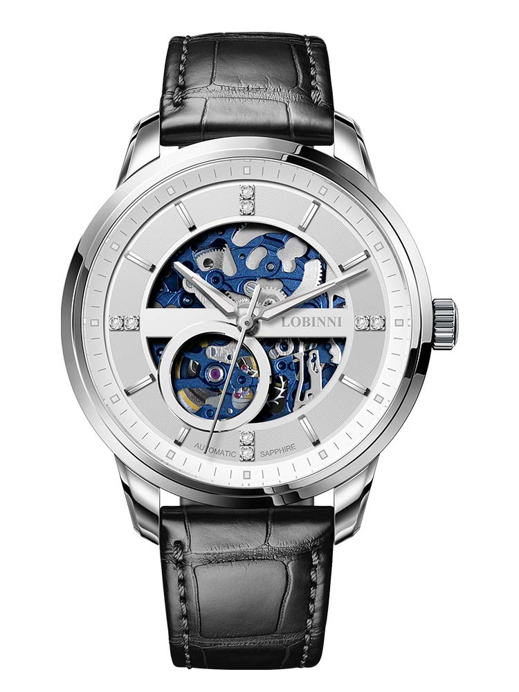 Lobinni men watch luxury mechanical Movement Wristwatches 42mm.