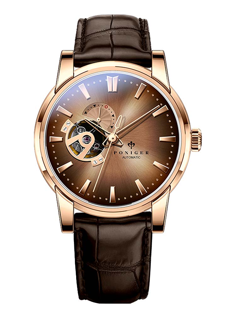 Poniger Fully Automatic Mechanical Wristwatches With Skeleton Design 42mm.