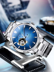 Poniger Hollow Out Modern Luxury Stainless Steel Wrist Watch 42mm.