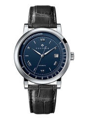 Poniger Men Leather Strap Mechanical Wrist Watch 41.5mm.