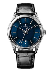 Poniger Simple Style Blue Automatic Watches With Leather Strap 42mm.