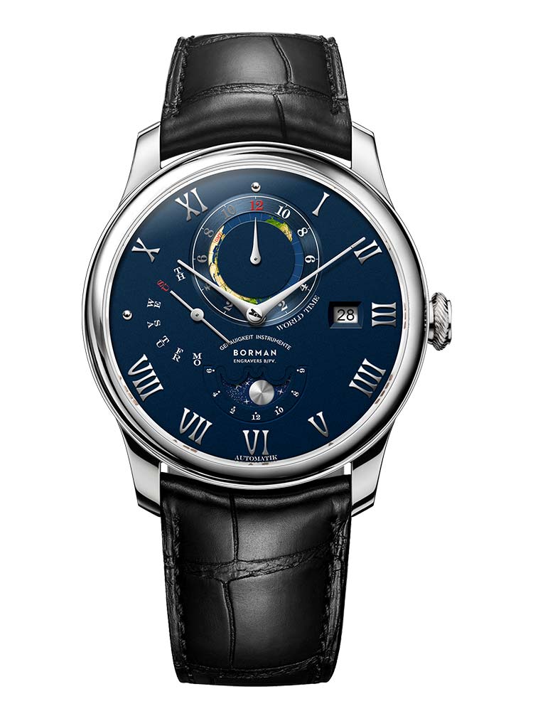 Borman Watch Brand Water-resistant Automatic Watches For Men Leather 40mm.
