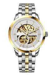 Lobinni Waterproof Business Men Mechanical Watch With Skeleton Design 42mm.