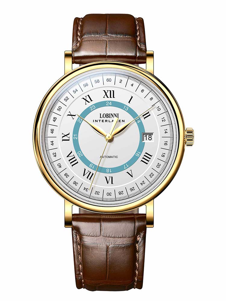 Lobinni Thin Automatic Mechanical Watches 41mm.