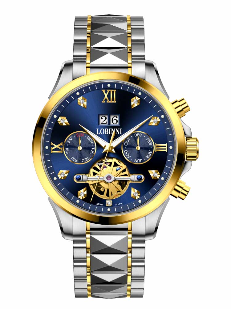 Lobinni Multi-function Sport Water-resistant Wrist Watch For Man 42mm.