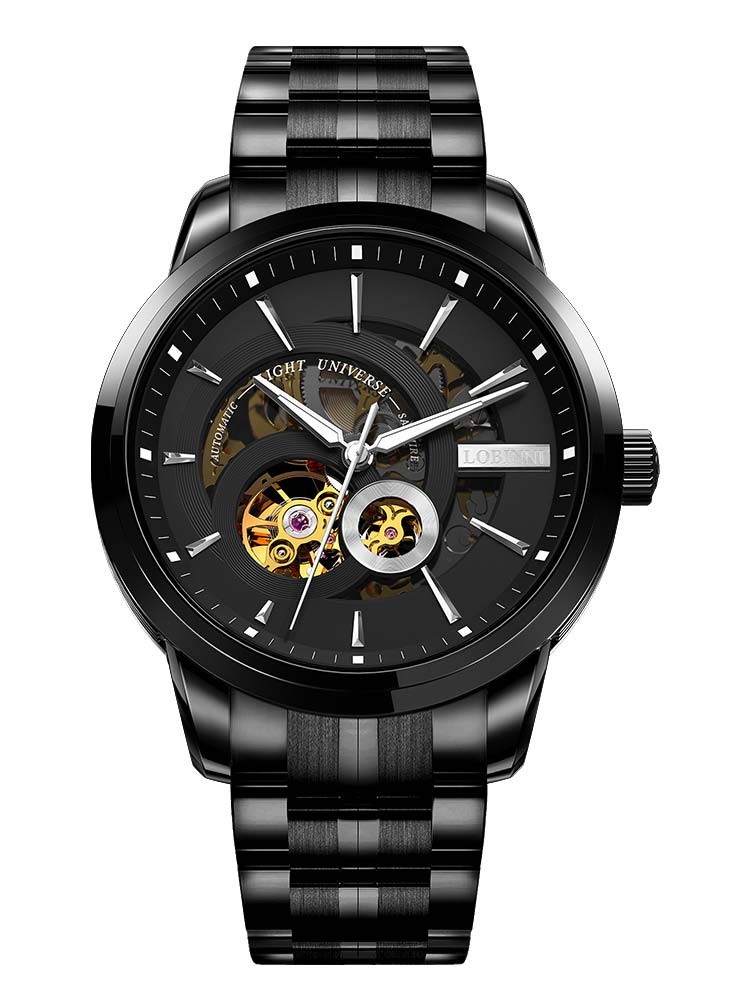 Lobinni Skeleton Luminous Hand Automatic Watches 42mm.