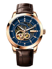 Lobinni Skeleton Design Leather Band Automatic Watch Mechanical 42mm.