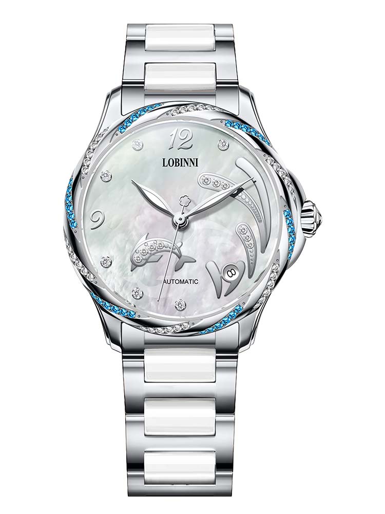 Lobinni Casual Leather Wristwatch For Women 33mm.